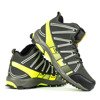 Zielone sportowe damskie buty trekkingowe z neonową żółtą wstawką Everest - Obuwie