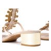 Złote sandały na płaskim obcasie Maritza - Obuwie