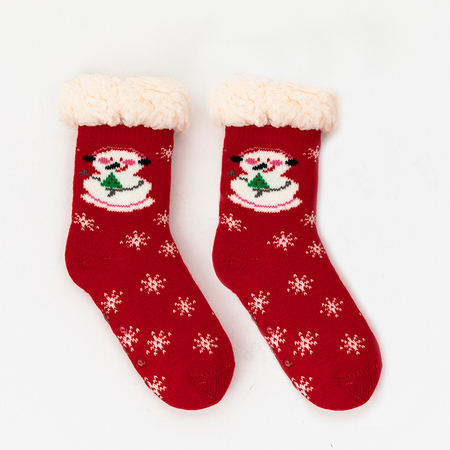 Дитячі шкарпетки з новорічним принтом