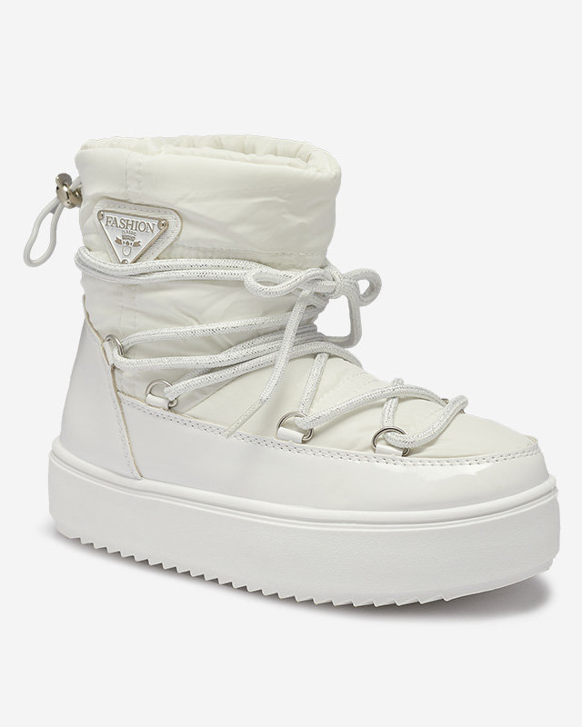 OUTLET Білі дитячі сліпони для снігу Asifa - Взуття