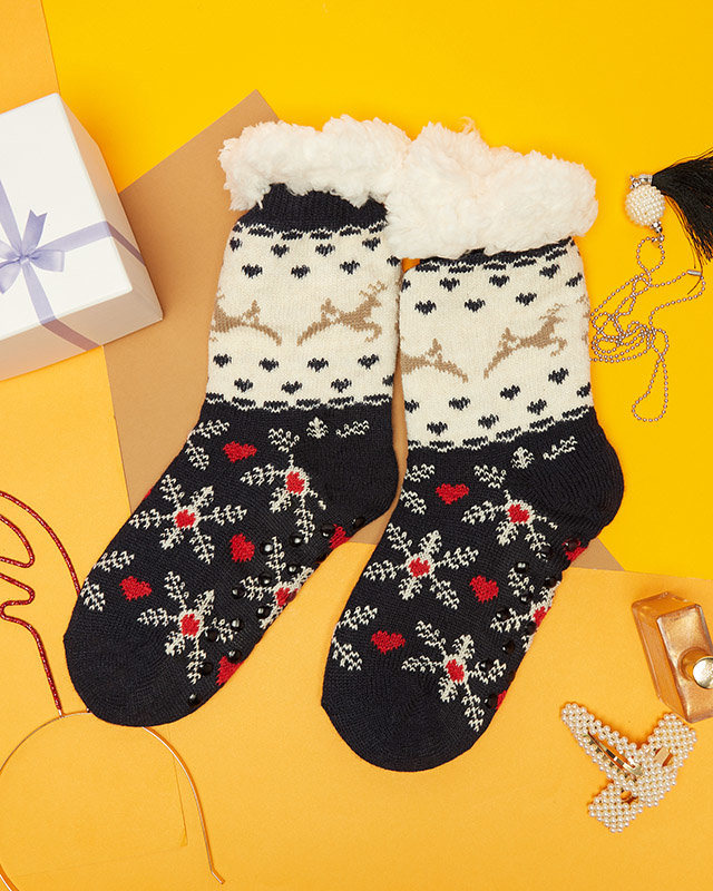 Шкарпетки жіночі з різдвяним візерунком - Білизна