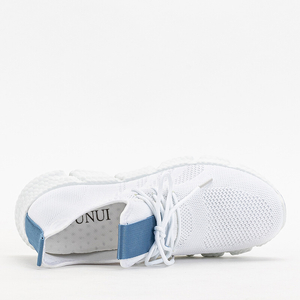 Білі жіночі кросівки з блакитними вставками Baym