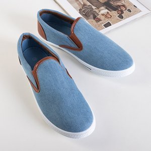 Блакитні чоловічі джинсові сліпони Groman - Взуття