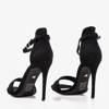 Чорні жіночі босоніжки на високому каблуці Gold Rush - Взуття 1