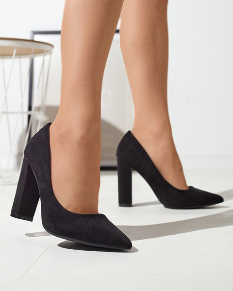Чорні жіночі туфлі-човники з екозамші Zelera - Взуття