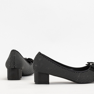 Чорні жіночі туфлі в горошок Verima
