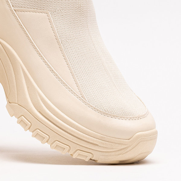 OUTLET Бежеві жіночі сліпони спортивні Berida - Взуття