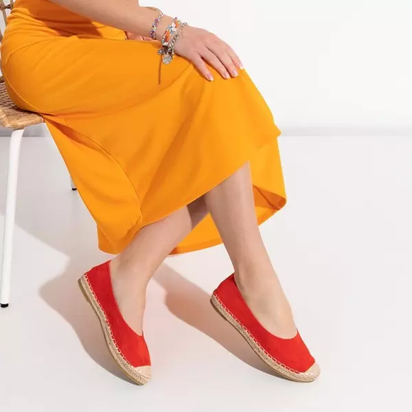OUTLET Червоні еко-замшеві еспадрільї для жінок Silina - Взуття