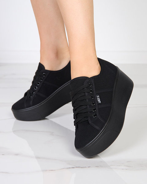 OUTLET Чорні спортивні кросівки на платформі Darru-Footwear