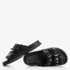 OUTLET Чорні тапочки на пряжках Гіза - Взуття