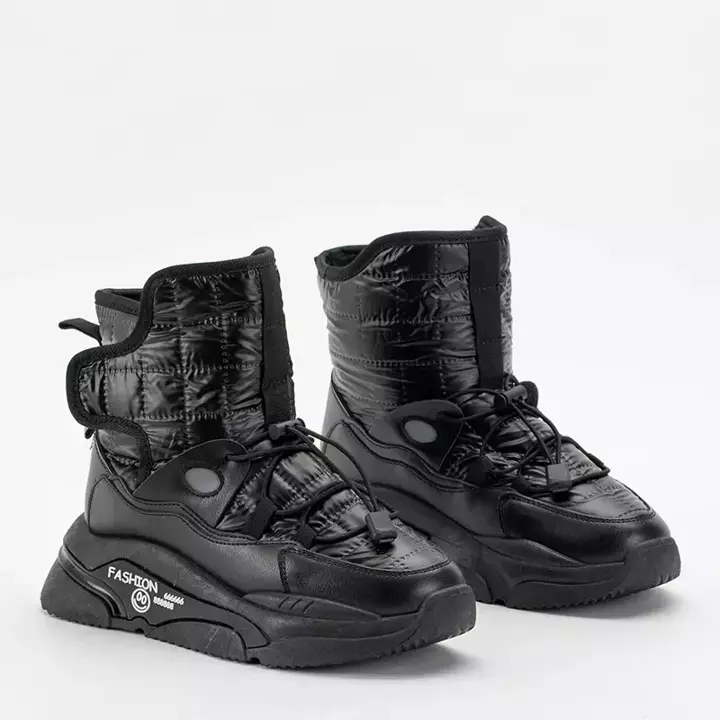 OUTLET Чорні жіночі стьобані черевики від Montizo - Footwear