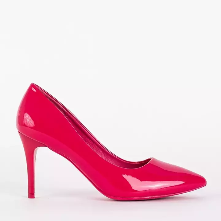 OUTLET Лакові рожеві туфлі на каблуці Valoris - Туфлі