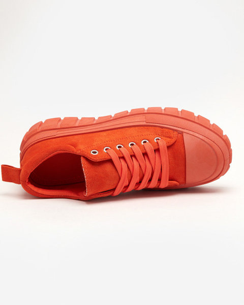 OUTLET Високі жіночі помаранчеві кросівки Maomis - Взуття