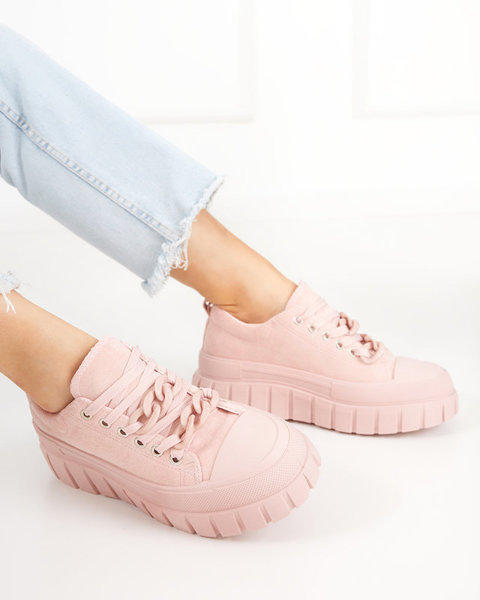 OUTLET Високі жіночі рожеві кросівки Mishta - Взуття