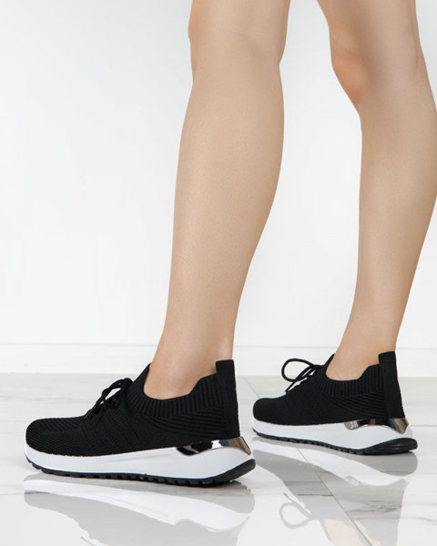 OUTLET Жіночі чорні ткані кросівки Erina - Взуття