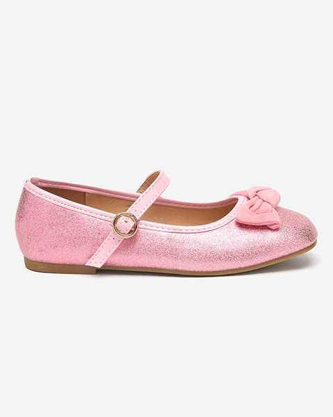 Рожеві балерини для дівчат з поясом Mosupi Footwear