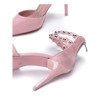 Рожеві високі підбори з декоративною пряжкою Dayene - Взуття 1