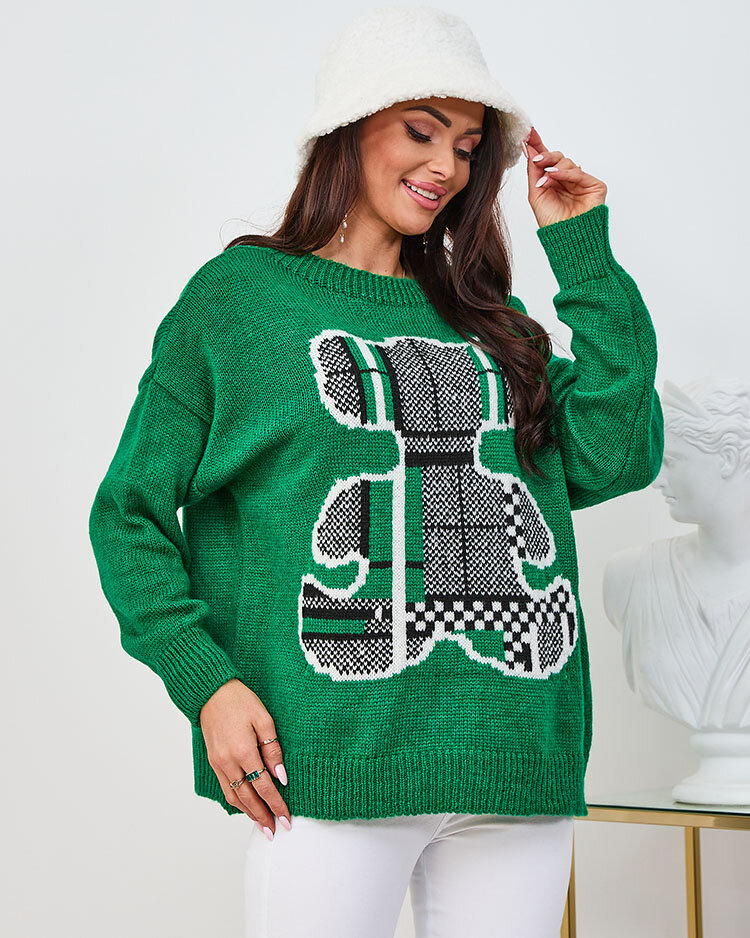 Royalfashion Темно-зелений жіночий светр