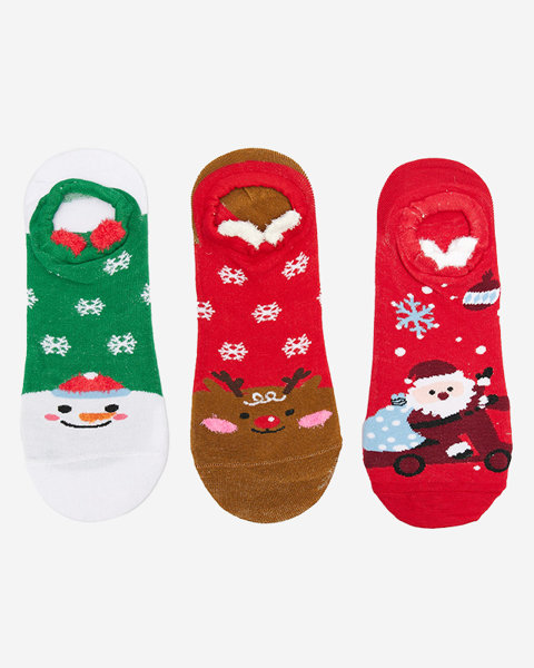 Шкарпетки для ніг з різдвяним принтом 3шт - Нижня білизна