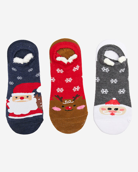 Шкарпетки жіночі з різдвяним принтом 3/уп - Нижня білизна