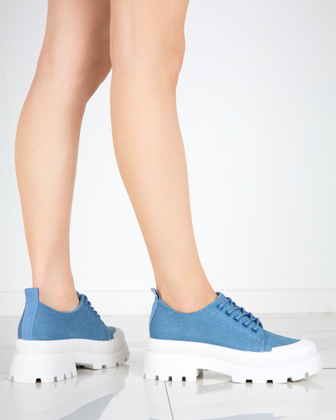 Сині жіночі туфлі на шнурівці Rozia - Взуття