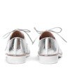 Срібні туфлі зі шкірозамінника з декоративними шпильками Amie - Взуття 1