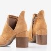 Світло-коричневі жіночі ботильйони з вирізами Cintura - Взуття