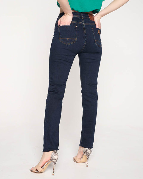 Темно-сині прямі жіночі джинси PLUS SIZE - Одяг