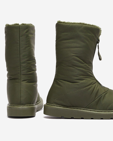 Темно-зелені жіночі черевики а-ля снігоступи Tirigga- Footwear