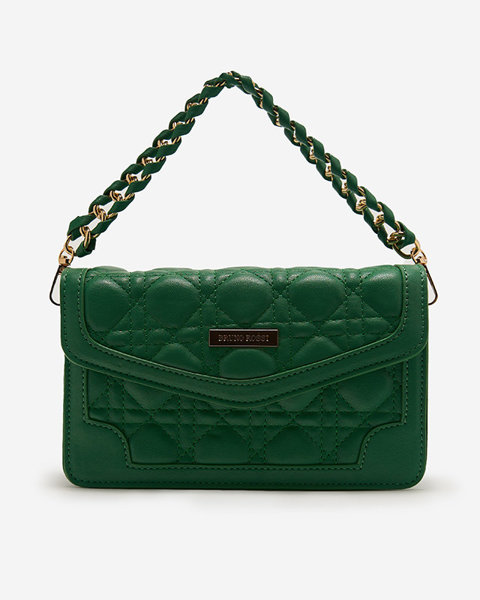Зелена маленька жіноча стьобана сумочка - аксесуари
