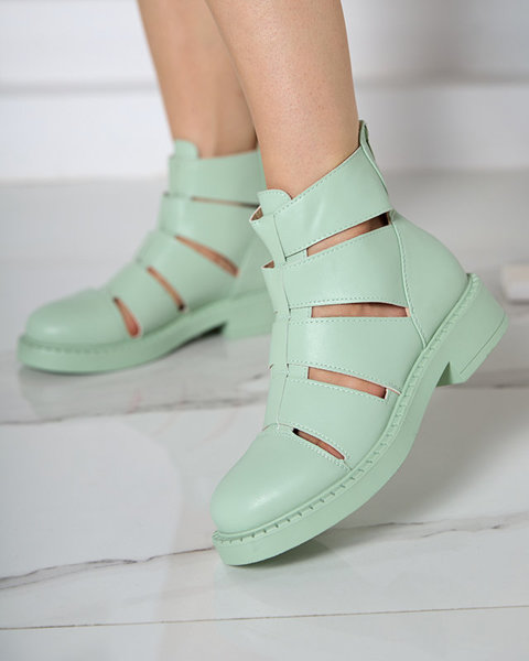 Зелені жіночі чоботи з вирізами від Berofeli - Взуття