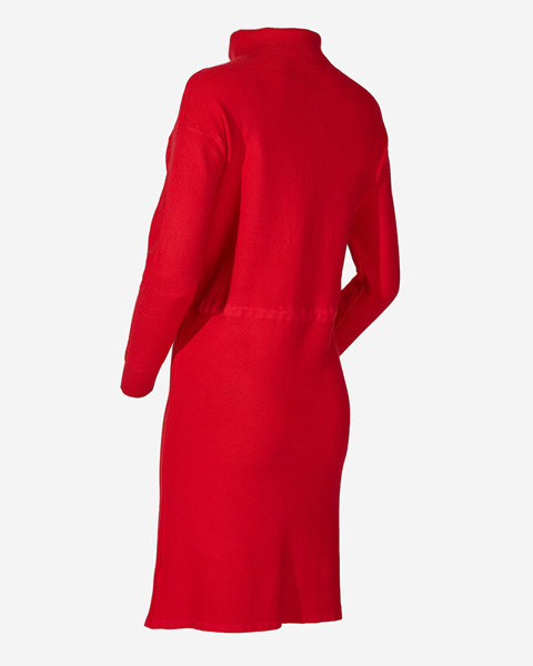 Жіноча червона сукня-светр - Одяг