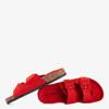 Жіночі червоні тапочки з пряжками Recasa - Взуття