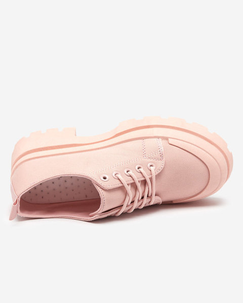 Жіночі рожеві туфлі на шнурівці Rozia - Взуття