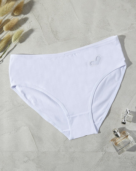 Жіночі трусики білого кольору PLUS SIZE- Underwear